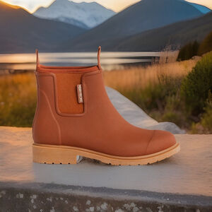 Merry People Bobbi Chelsea Ankle Rain Boots Rust Gumboot SIZE 6